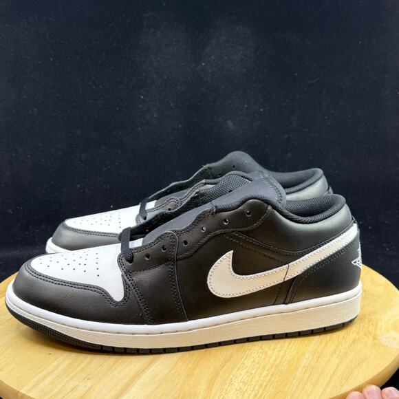 Nike Air Jordan 1 Low Black Summit White Sneaker Men's Shoe Size 10 553558-043 - Picture 5 of 7